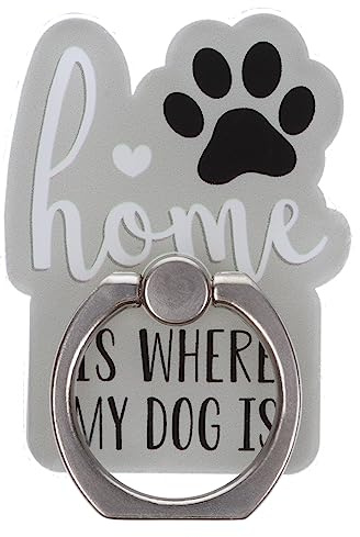 Home Is Where My Dog Is Phone Ring Holder Grip Finger 360 Mount Stand Mobile Universal Loop for All Smartphones
