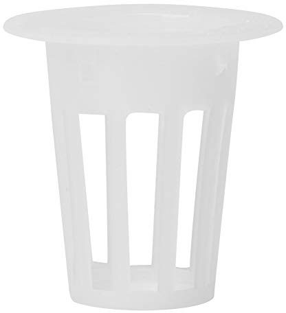 Wifehelper Hydroponik Topf, Netztopf, Pflanzkorb PP Pflanzkorb, 1 Erdloser Einkaufskorb, 100 Stück, Anzuchtkorb, Pflanzenanbaukorb (Weiss)
