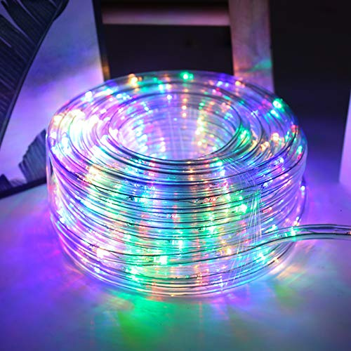 Jopassy LED Lichterschlauch Außen, 10m 240 LEDs Lichterkette, Wasserfest LED Schlauch, Bunt mit Timer & 8 Modi Lichtschlauch,für Außen Innen Party Hochzeit Weihnachten Dekolicht