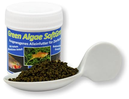 Green Algae SoftGran 40 g, pflanzliches Alleinfutter für Zierfische | Pflanzliches Softgranulat mit Algen als Alleinfutter, Hauptfutter, Fischfutter; Geeignet für regelmäßige Fütterung, Veggie
