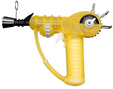 THiCket Raygun Torch Lighter, with Adjustable Flame and Safety Lock (Glow in The Dark Orange)