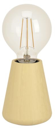Eglo Lampada da tavolo Asby, lampada decorativa per tavola, stile giapponese, in legno marrone chiaro, per comodino, soggiorno e camera da letto, certificazione FSC, attacco E27
