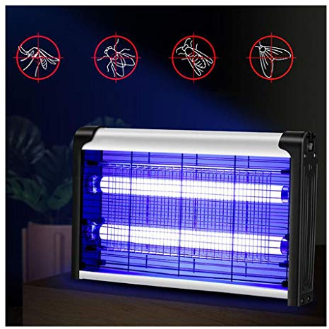 Trampa para Mosquitos Bug Zapper - Mata Insectos eléctrico para Interiores Mosquitos, Insectos, Moscas Mata Otras plagas Potente Rejilla eléctrica de 2000 V Lámpara para Mosquitos LED Ultravioleta L