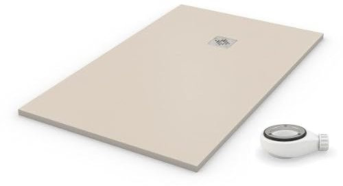 PLATO DE DUCHA NATURAL CREMA - 75x160cm - resina con cargas minerales