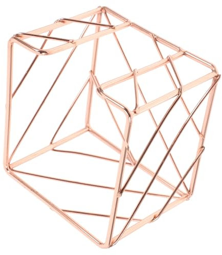 HAPINARY Memo Halter Aus Eisen Roségold Notizblockspender Mit Großem Stauraum Dekorativer Schreibtisch Organizer Für Büro Und Schule