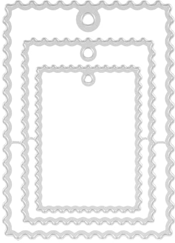 DIYEAH Stempel und Matrizen für die Kartenherstellung grusskarte Grußkarten Stempelschneidform gestanzt klare Briefmarken Prägefolder für die Kartenherstellung Formen für Fotoalben Silver