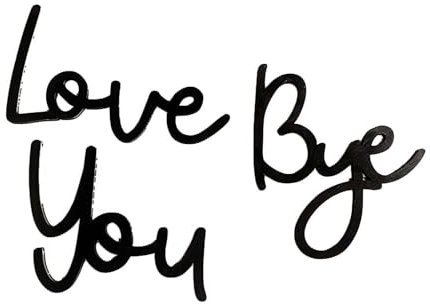 Love You Bye Sign Above Door, Wooden Love You Bye Sign, Love You, Bye Sign Hallway Home Door, Bye Love You Sign Family Wall Art Modern for Valentines Door Sign, Wood Wall Hanging Sign With Glue Point