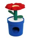 GOPLUS Árbol para Gatos de Interior, Torre para Gatitos con Percha Acolchada en Forma de Flor, Rascador, Caseta con Cojín, Hojas Plegables, Centro de Actividades para Mascotas (Rojo)