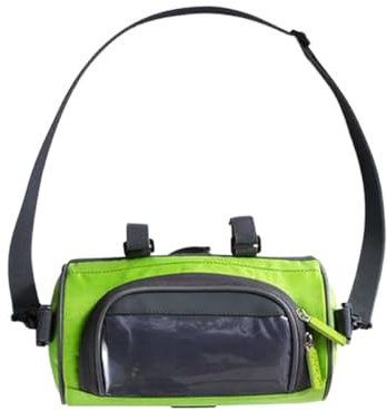 BIUDECO Fahrradlenker Handytasche Grün Lenkertasche mit Touchscreen Verschleißfeste Mountainbike Aufbewahrungstasche für Radsport