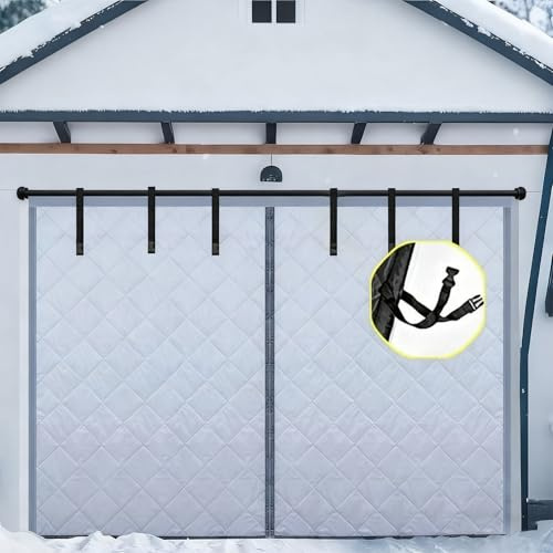 Magnetic Garage Screen Door with Clear PVC Weatherproof Privacy Curtain for Thermal Insulation and Soundproofing