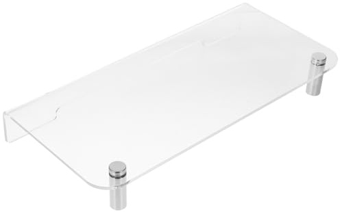 UTHCLO Supporto per Monitor Organizer Integrato in Acrilico e Acciaio Inossidabile Rialzo Pratico e Resistente da Scrivania per Ufficio e Postazioni Gaming