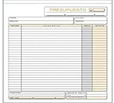 Loan 159278 Talonario Presupuesto T-96 Natural Duplicado Autocopiante