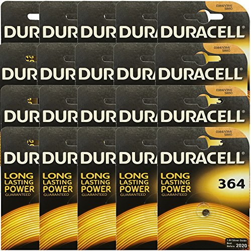 20 x Duracell 364 1.5v Silver Oxide Watch Battery Batteries SW621SW V364 SR60