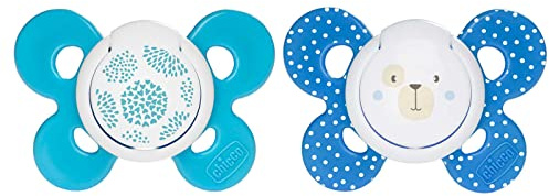 Chicco Chupete PhysioForma Comfort, Chupete Recién Nacido 6-16 Meses, Pezón Suave de Silicona, Ayuda a la Respiración Fisiológica y Favorece el Desarrollo Correcto de la Boca, Colores Surtidos, 2 Pz