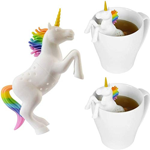 Silicone Unicorn Horse Tea Infuser for Herbal Tea Strainer Tea Filter Accessories for Teapots, Tea Leaf Filter Tools 2pcs