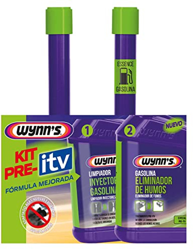 Wynn’s Pack Pre-ITV Gasolina – Tratamiento para Motor de Gasolina – Reducción de Humos y Limpieza de Inyectores – Mejora del Rendimiento y Reducción del Consumo – 2 x 325 ml