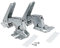 Europart Türscharnier Set für BOSCH 10052968 Kühlschrank Gefrierschrank KühlGefrierKombination, Silber