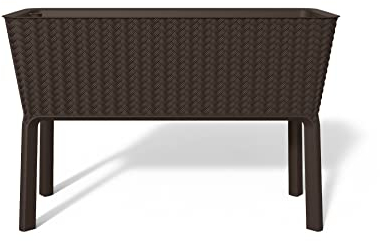 Keter - Fioriera Splendor Marrone 114x49,3x75,7 Centimetri
