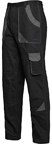 SAFETY Art.Mas PROCOTTON Arbeitshose Herren Hose Baumwolle Damen Handwerker KFZ Gärtner Mechaniker ARTMAS Schwarz (54)