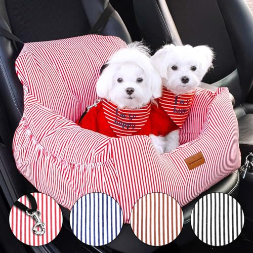 Wahre Tierliebe® - Hunde Autositz inkl. Sicherheitsgurt - waschbarer Hundesitz Auto in schwarz/weiß für kleine, mittlere & große Hunde I Autositz Hund, Hundeautositz, Hund Auto, Hundebox Hundekorb
