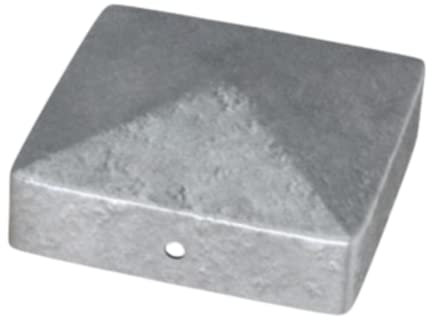 [FIXINGS DIRECT] 4x Ultimate Pyramid Post Caps (Multiple Sizes & Colours) Rust Resistant Galvanized Post Caps For Wooden Posts (4x Silver (100x100mm))