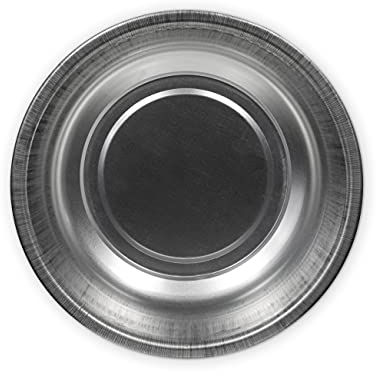 Blümelhuber kleine Wanne zum Bepflanzen oder als Teichschale Miniteich für Terrasse Garten und Balkon - Wohnzimmer Deko Schale Silber - 35 cm Durchmesser