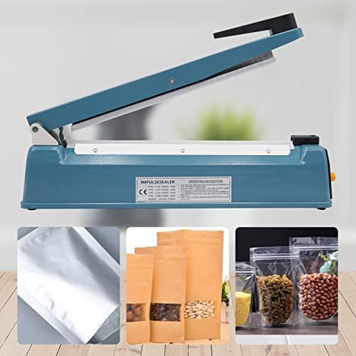 MOGOULUA 400mm Heat Sealer Metal Body for Mylar 16 Portable Foil Sealer 5mm Seal Width Heat Sealer Machine for Heat Seal Bags Food Heat Press Sealer for PP and PE Bag with 8 Gear Temperature Control