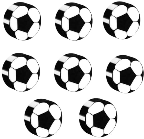 8 Stück Radiergummi Fussball Kinder 2B Weich Kinder Mitgebsel Geschenk | lustige Radiergummi Fußball Fußball Radiergummi für Skizzen Büro Schulen und Fussball Deko Geburtstag