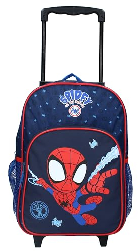 Spidey Trolley Spider-Man, 38 cm Kinder Rucksack Handgepäck Koffer, Navy