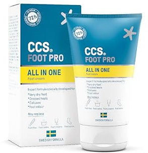 CCS Crema Todo en Uno para Pies 100 ml - Crema profesional Desarrollada para pies con piel muy secos, talones agrietados, callosy evitar mal olor en los pies - Crema Hidratante.