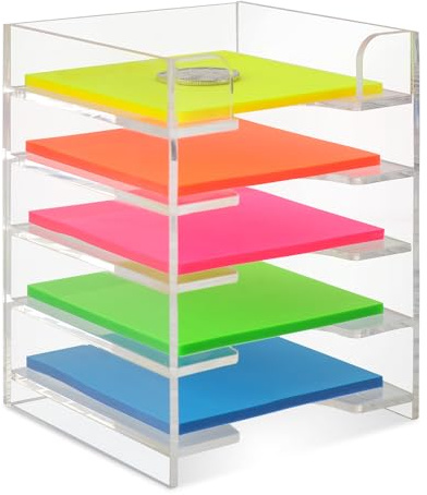 8 x 8 tum akryl klisterlappar hållare för skrivbord färgglada klisterlappar hållare post it anteckningshållare flera klibbiga anteckningsblock organiserare självhäftande anteckningsplatta hållare för