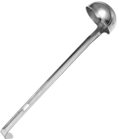 Gatuida Cuillère Doseuse En Acier Inoxydable 60 Ml à Long Manche Crochet, Louche à Sauce Cuisine Pâtisserie, Cuillère à Soupe Métallique Pratique Pour Maison Et Service
