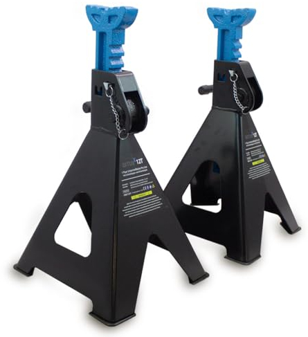 BITUXX 1 Paar Unterstellböcke Pro Line LKW Auto PKW Abstellbock Stützbock Ständer Heber 12000kg 12t Tragkraft
