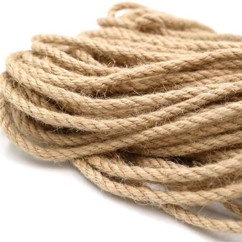 1–14 mm natürliche Jute-Schnur, Vintage-Juteseil, Kordel für Heimwerker, Handwerk, Geschenkverpackung, Gartenarbeit, Hochzeitsdekoration, 2–100 m (Farbe: 14 mm, 1 Meter)