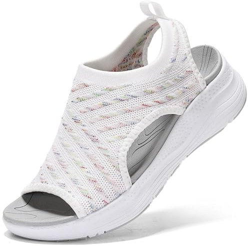 Orthopedic Sandals for Women - Arch Support Summer Wedge Walking Beach Comfortable Washable Slingback Slide Sport Sandals