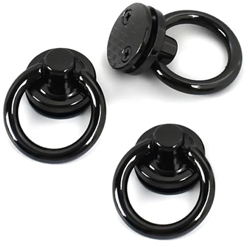5 Stück ! O-Ringe 20mm - Farbe: Schwarz - Doppelverschraubung, Ringkloben Ring der O Ring, Gothic DIY Basteln, Leder Ring, Nieten, Schraubnieten, Ziernieten