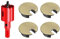 DuDuZui 4PCS Desk Cable Grommets, 35mm Durable Bronze Computer Desk Metal Cable Hole, Round Cable Hole Cover for Office Home Desktop Cable Organizer, with Hole Saw