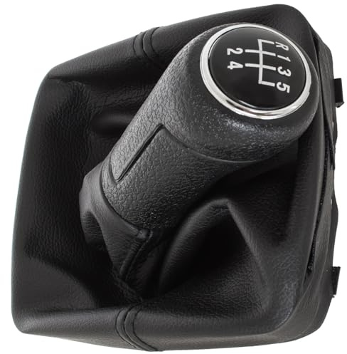 M MODECAR - Kompatibel mit VW Polo 9N FL 05-12 Schaltknauf + Schaltsack 5-Gang für 6Q0711113M,