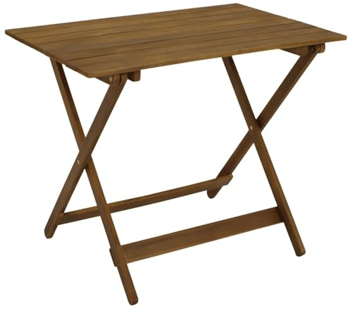 DEGAMO Klapptisch Gartentisch Bahia 90x60cm, Akazie braun geölt, Outdoor, FSC®-Zertifiziert