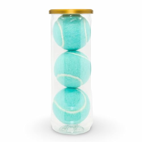 Price - Pelotas de tenis de color pastel, color azul Bahama (1 x 3 pelotas) | Tipo 2 sin presión ITF estándar | Fabricado en el Reino Unido | Perfecto para jugar en la cancha |
