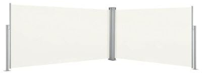 Gucagle Extendable Side Awning 236 x 236 x 63 in, UV & Water Resistant Privacy Screen for Balcony/Patio, Cream