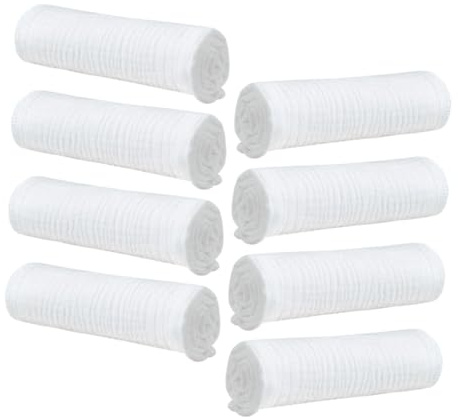 DEARMAMY 8pcs Muslin Burp Cloths for Boy Girl Soft Burping Cloths Reusable Newborn Diapers Absorbent and Breathable for Boy Girl and Toddlers Includes Diaper Clip