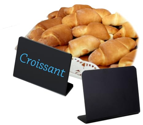 Dxcaicc 4X3 Zoll Mini Tafel Schilder, Essen Zeichen Für Buffet, Tischschild Für Geburtstagsfeiern, Message Board Schilder, Buffet, 20 Packungen,L Style