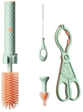 Automatic Bottle Cleaner Set Electric Baby Bottle Brush with Soft Bristles Silicone Brush Set Innovative Electric Cleaner