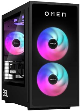 HP Ordenador sobremesa Gaming OMEN 35L GT16-1003ns (Procesador AMD Ryzen 5 9600, 32GB RAM, 1TB SSD, NVIDIA GeForce RTX 5060, FreeDOS) - Negro