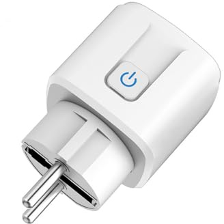 Enchufe Inteligente WiFi 16A - Control por Voz con Alexa/Google Home, App Tuya/Smart Life (2.4GHz) - Monitorización Energía en Tiempo Real, Temporizador Programable, Sin Hub - Fácil Instalación