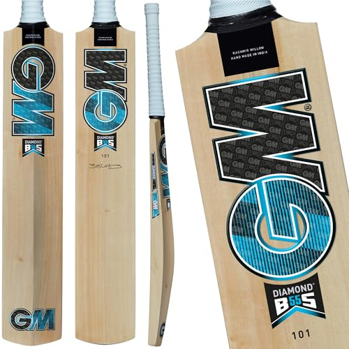 GM Ben Stokes Diamond 101 BS55 Cricketschläger aus Kaschmirweide, Halo-Griff, Größe 6, geeignet für Spieler von 157–163 cm Gunn & Moore