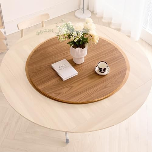 KGPGNYMYHA Plateau Tournant Antidérapant en Bois De 75cm Plateau De Service pour Table À Manger Comptoir, Plateau Tournant De Service Rotatif(98cm/38.6im)