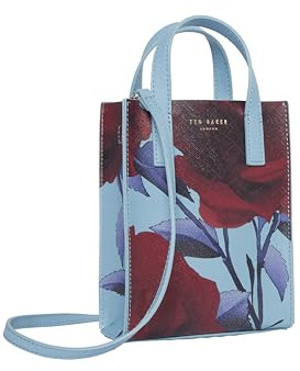 Ted Baker Everrly Mini Rose Print Icon Bag for Women, One Size, Blue