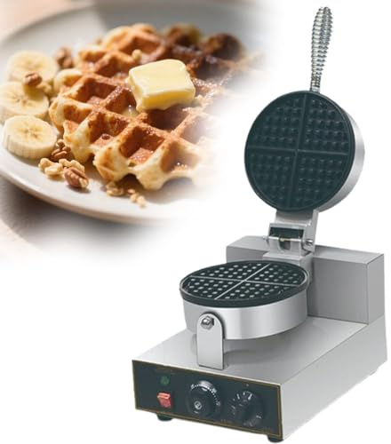 Waflera comercial con calefacción de doble cara, control de temperatura y temporizador para cafeterías y servicio de desayuno